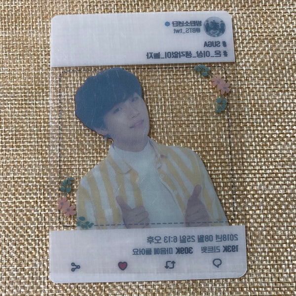 BTS SUGA [ Love Yourself Concert Army Booth ] Transparent Photocard / New / Gift