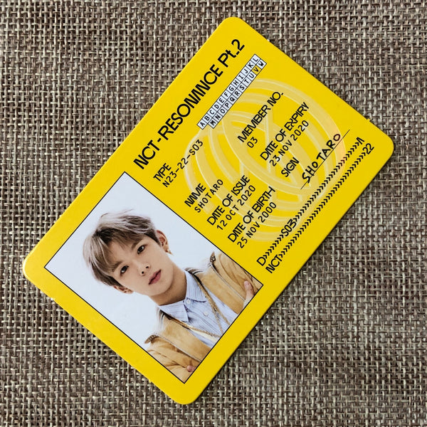 NCT2020 SHOTARO [RESONANCE Pt.2 Departure] Official Photocard, ID Card / Gift