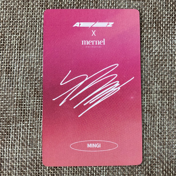 ATEEZ MINGI [ ATEEZ X MERNEL MD GOODS ] Official Photocard / New / Gift