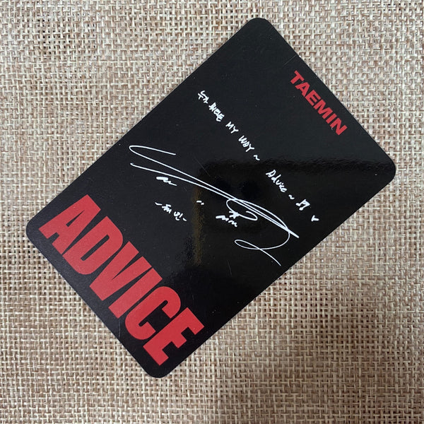 SHINEE TAEMIN #2 [ ADVICE ] Official Photocard / New, Rare / Gift