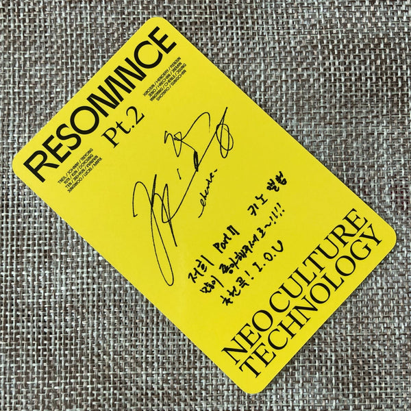 NCT 2020 CHENLE [RESONANCE Pt.2 Departure Kihno] Official Photocard / New / Gift