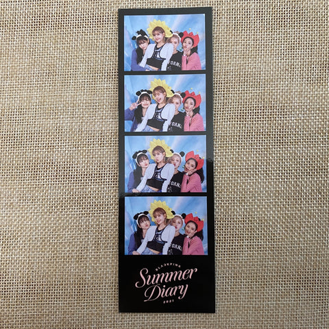 BLACKPINK GROUP [ 2021 Summer Diary ] Official 4cut Photo Photocard / New / Gift