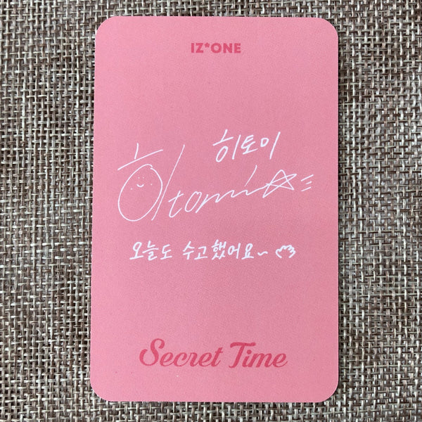 IZ*ONE HITOMI [ Secret Time ] Official Photocard, Season's Greeting / New / Gift