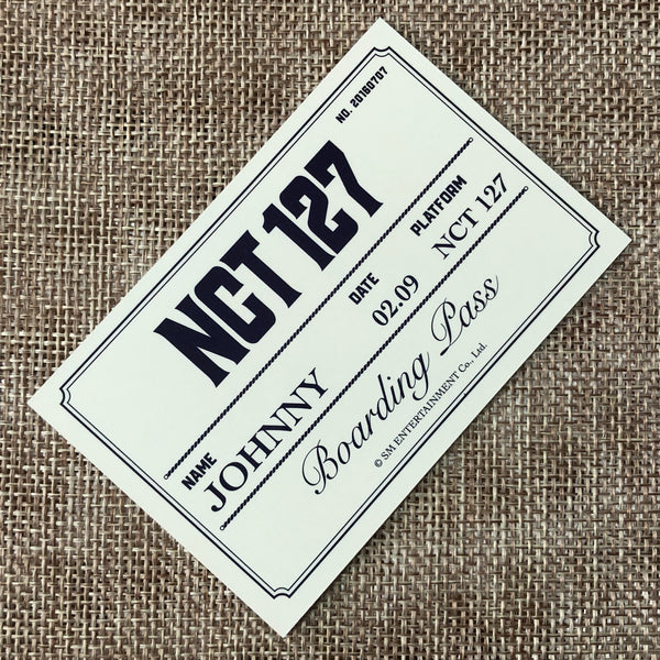 NCT 127 JOHNNY [2023 Season's Greetings] Official Photocard Boarding Pass / Gift