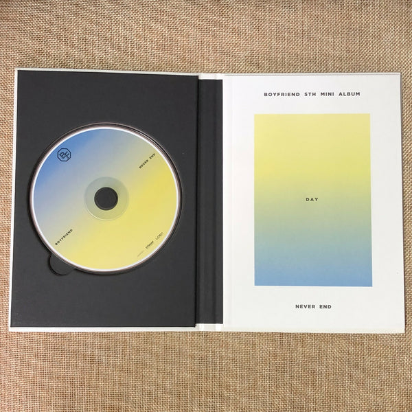 BOYFRIEND [ NEVER END ] Official 5th Mini Album Day Ver, CD + Photobook / New