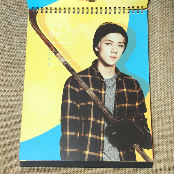 EXO GROUP [ 2014 Season's Greetings ] Calendar Only / New, Rare / Gift