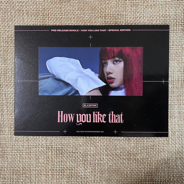 BLACKPINK LISA [ How you like that ] Official Postcard, Special Ed. / New / Gift