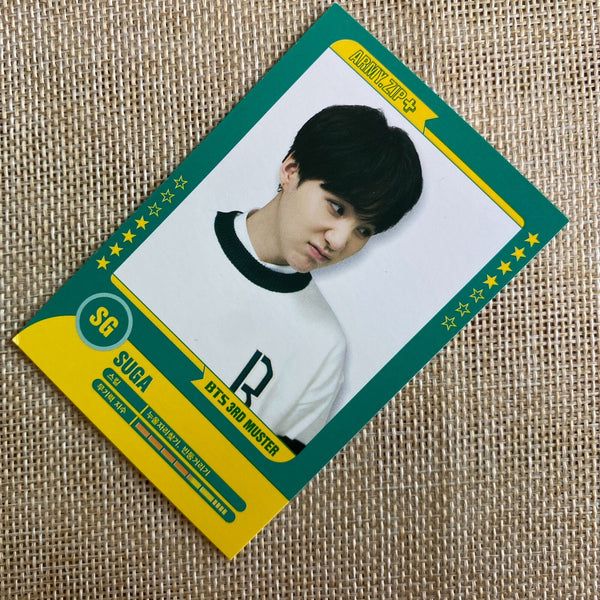 BTS SUGA 4/7 [ 3rd Muster ARMY.ZIP ] Official Player Card Photocard / New / Gift
