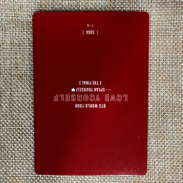 BTS SUGA 7/8 [ Speak Yourself The Final ] Official Mini Photocard / New / Gift