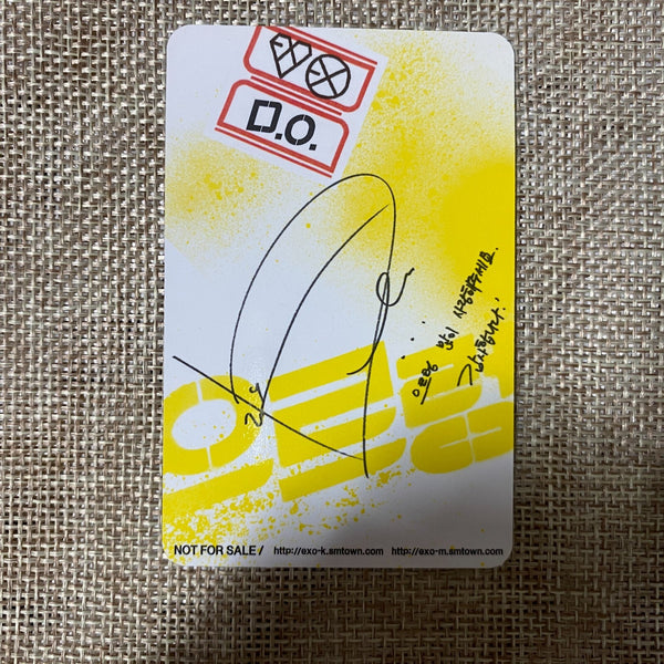 EXO D.O. [ GROWL ] Official Photocard, 1st Repackage XOXO / New, Rare / Gift