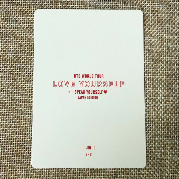 BTS JIN 2/8 [Speak Yourself World Tour Japan Ed] Official Mini Photocard / Gift