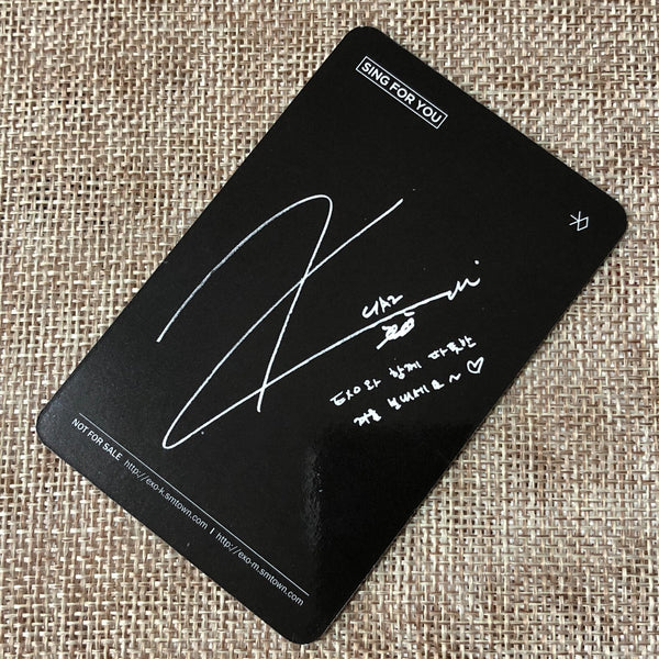 EXO KAI [Sing For You] Official Photocard, Winter 4th Mini Chinese / New / Gift