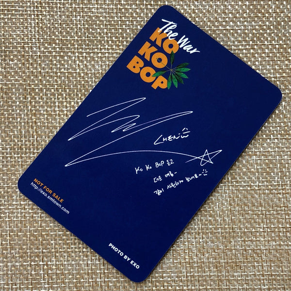 EXO CHEN Type C [ The War KOKOBOP ] Official Photocard, 4th Album / New / Gift