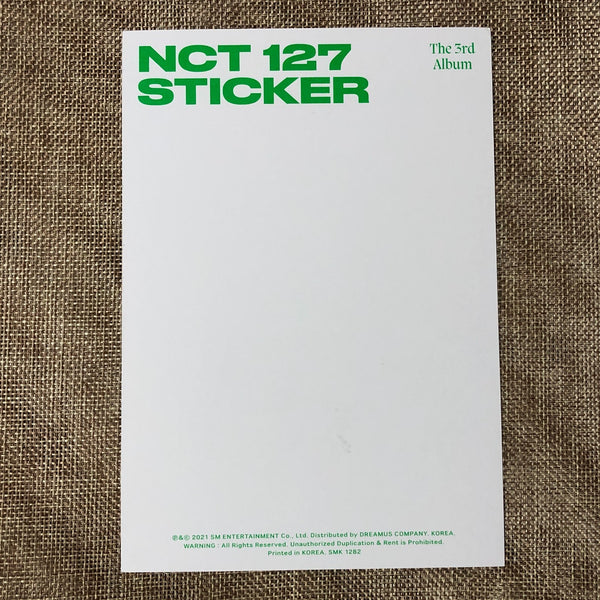 NCT 127 TAEYONG [ STICKER ] Official Postcard, SEOUL CITY Ver / New / Gift