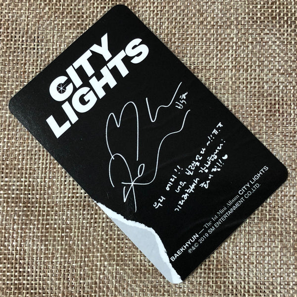 EXO BAEKHYUN #4 [ City Lights ] Official Photocard Day, 1st Mini / New / Gift