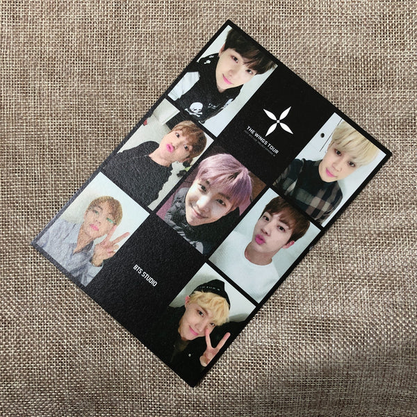 BTS GROUP [ The Wings Tour Wingcon Studio ] Official  Postcard / New, Rare/ Gift