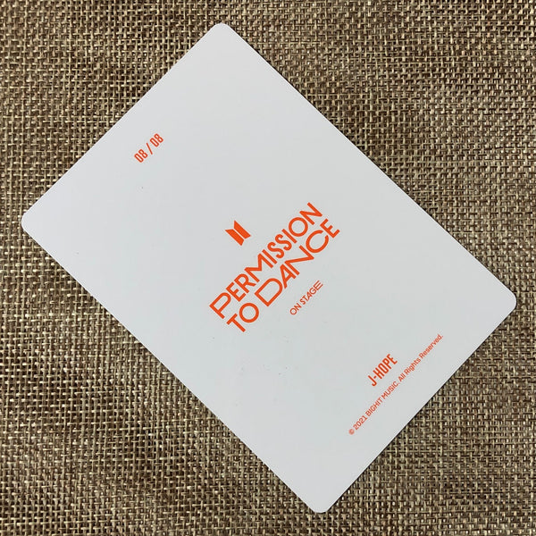 BTS J-HOPE 8/8 [PTD PERMISSION TO DANCE ON STAGE] Official Mini Photocard / Gift