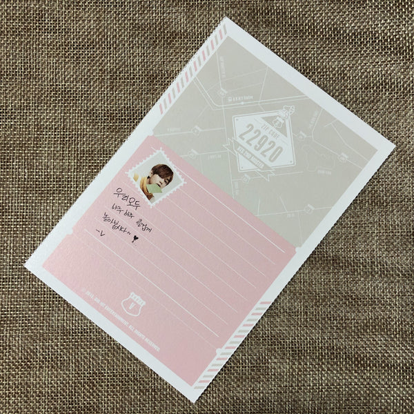 BTS V TAEHYUNG [ ARMY 2nd Muster ZIP CODE 22920 Official Postcard ] New Rare /+G