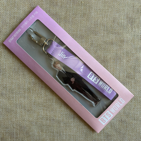 BTS JIN [ World Strap ] Official Keyring Key Ring / New, Sealed / Gift
