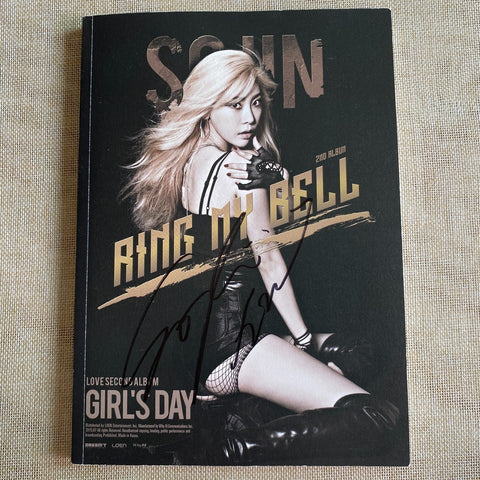 Girl's Day SOJIN [Ring My Bell] Signed Album / Autographed / CD+Photobook+PC-2 /