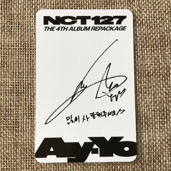 NCT 127 YUTA [ Ay-Yo ] Official Photocard, 4th Repackage B Ver / New / Gift