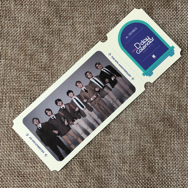BTS GROUP [ FESTA D-Day Calendar 8th Anniversary ] Official Ticket / New / Gift