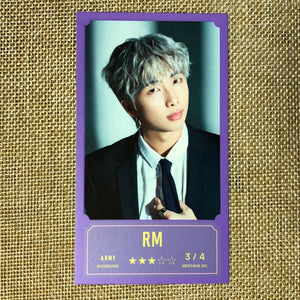 BTS RM 3/4 [ BANG BANG CON The Live ] Official Message Photocard / New / Gift