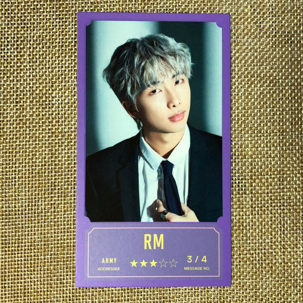 BTS RM 3/4 [ BANG BANG CON The Live ] Official Message Photocard / New / Gift
