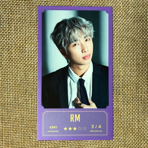 BTS RM 3/4 [ BANG BANG CON The Live ] Official Message Photocard / New / Gift