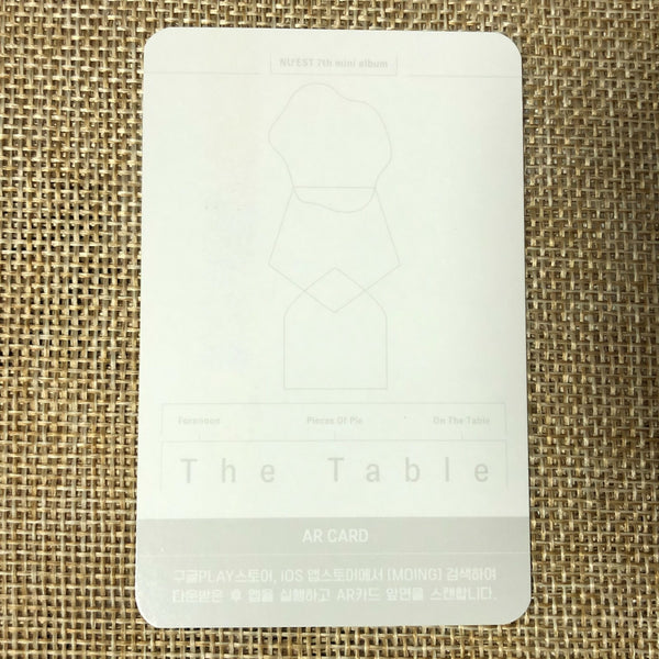 Nu'est REN [ The Table ] Official AR Photocard, 7th Mini Album / New / Gift