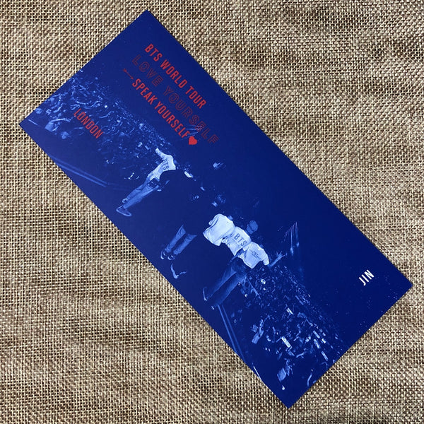 BTS JIN [ Speak Yourself World Tour London DVD ] Official Bookmark / New / Gift