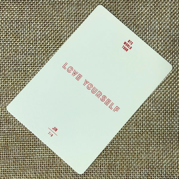 BTS JIN 7/8 [ Love Yourself World Tour ] Official Mini Photocard / New / Gift