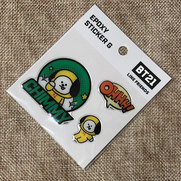 BTS BT21 Official Authentic Goods Epoxy Sticker G Line Friends / New / Gift