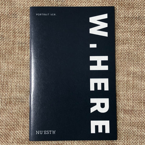 Nu'est W [ W.HERE ] Official Mini Photobook, Portrait Ver. / New / Gift