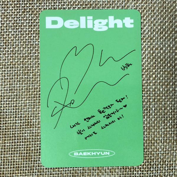 EXO BAEKHYUN #4 [ Delight ] Official Photocard, 2nd Mini MINT Ver / New / Gift