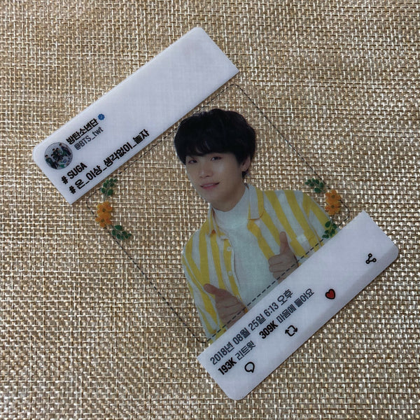 BTS SUGA [ Love Yourself Concert Army Booth ] Transparent Photocard / New / Gift
