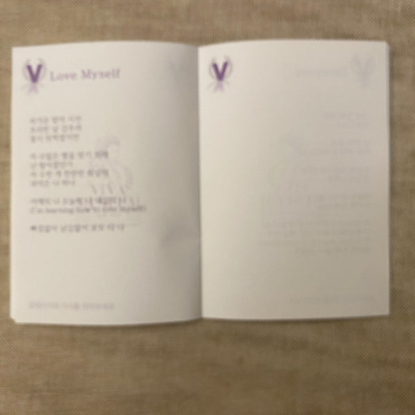 BTS V [ VIVA MUSEUM Exhibition ] Writing Book, RealV / New, Rare / Gift