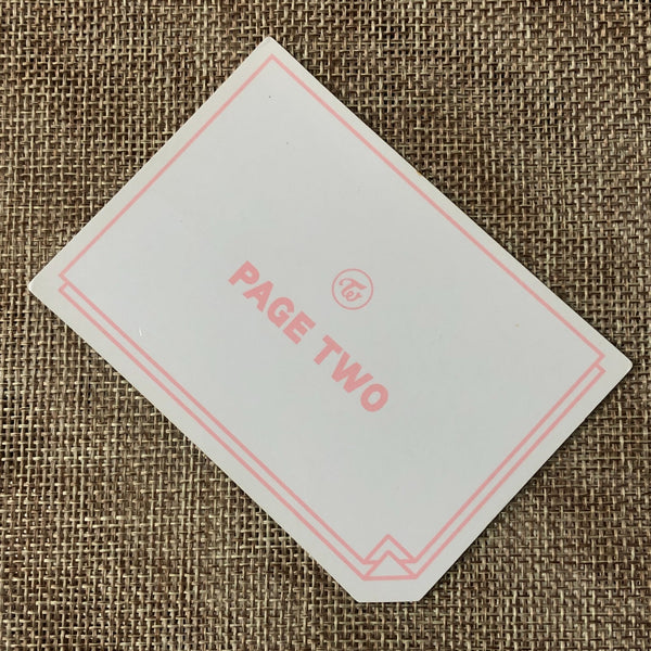 TWICE GROUP [ PAGE TWO ] Official Photocard, 2nd Mini Mint Ver. / New / Gift
