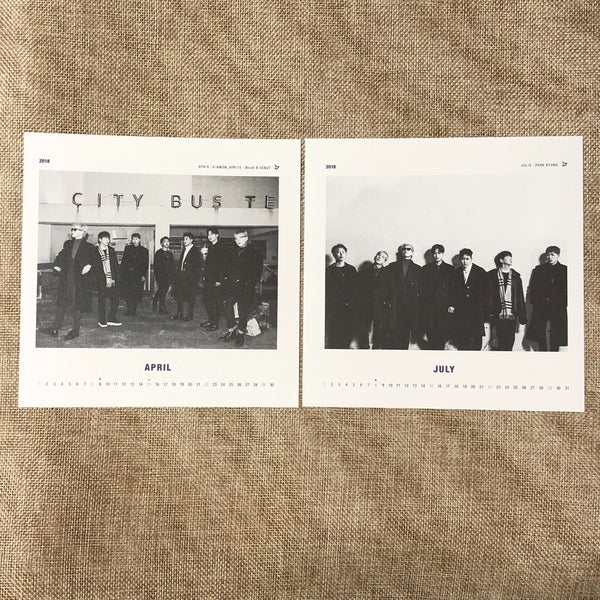 BLOCK B GROUP [ Re:MONTAGE ] Official Calendar Photo Set / New, Rare / Gift