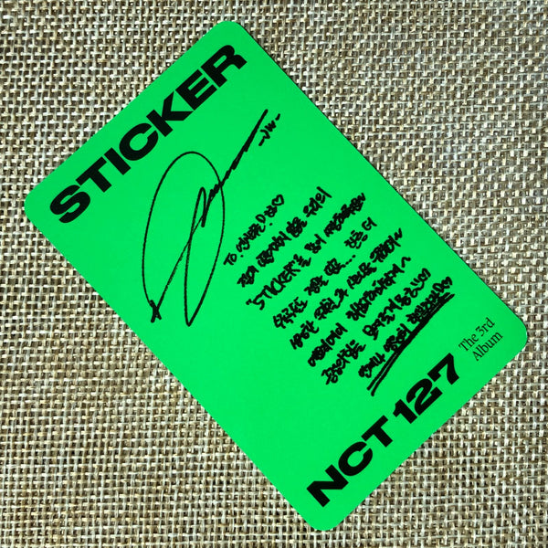 NCT 127 JUNGWOO [ STICKER ] Official Photocard, STICKY Ver. / New / Gift