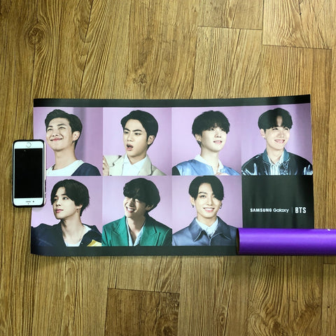BTS GROUP [ Samsung Galaxy S20+ ] Official Unfolded Poster / New, Rare / Gift