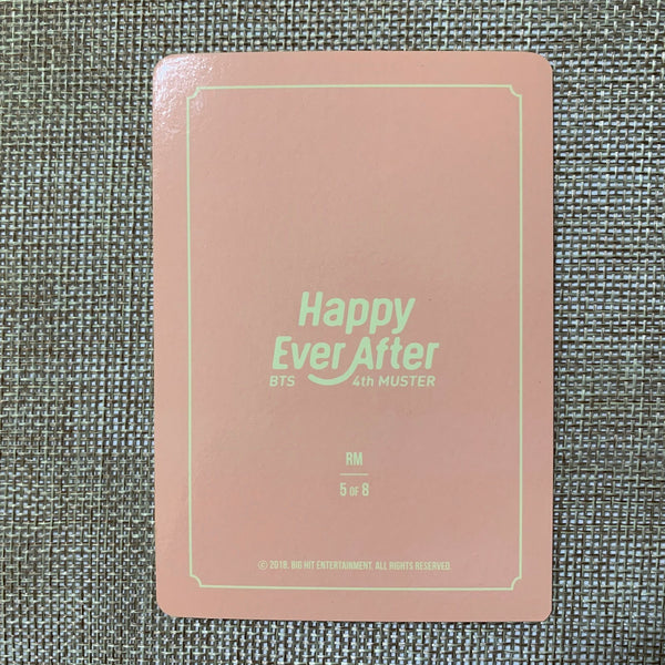 BTS RM 5/8 [ 4th Muster Happy Ever After ] Official Mini Photocard / New / Gift