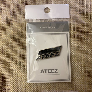 ATEEZ  [ Logo Metal Pin Badge ] Official Goods / New, Rare / +Gift