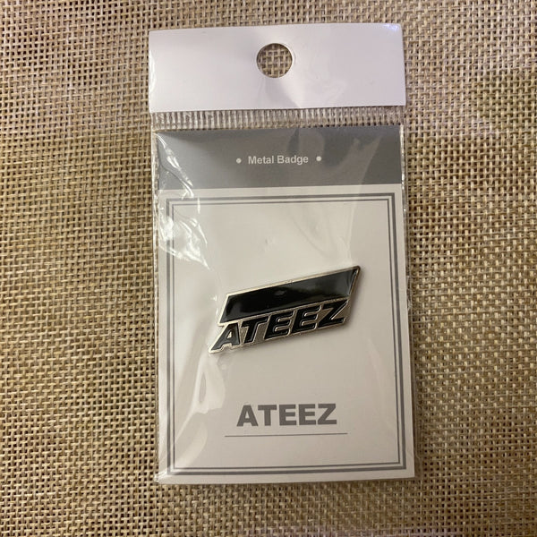 ATEEZ  [ Logo Metal Pin Badge ] Official Goods / New, Rare / +Gift