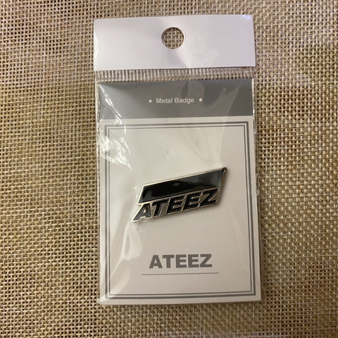 ATEEZ  [ Logo Metal Pin Badge ] Official Goods / New, Rare / +Gift
