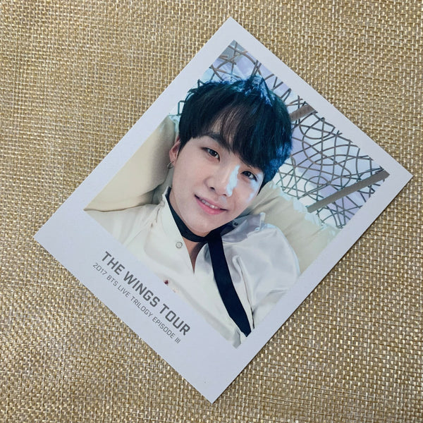 BTS SUGA [WINGS Tour 2017 Trilogy Ticket Album] Official Polaroid Photocard /+G