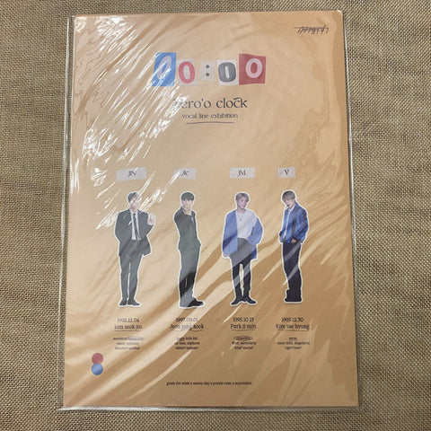 BTS V JIMIN JK JIN [Zero'o Clock Vocal Line Exhibition] Poster Set 12 pcs / Gift