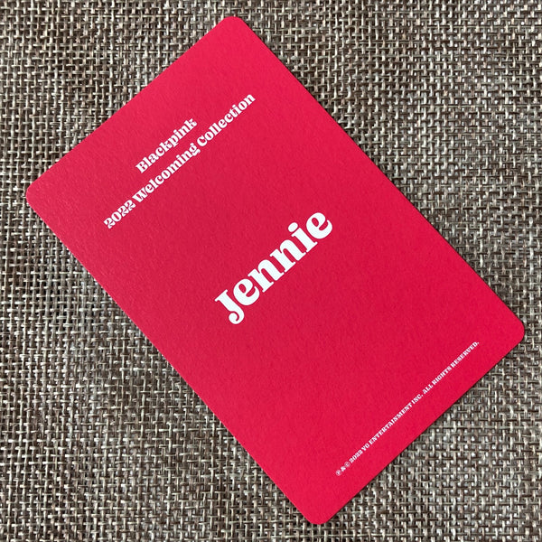 BLACKPINK JENNIE #1 [2022 Welcoming Collection] Official Photocard / New / Gift