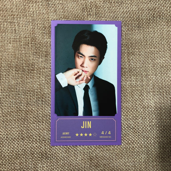 BTS JIN 4/4 [BANG BANG CON The Live] Official Message Photo Photocard New/Gift