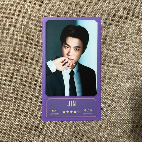 BTS JIN 4/4 [BANG BANG CON The Live] Official Message Photo Photocard New/Gift
